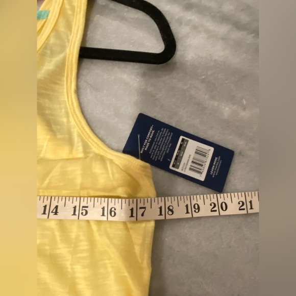 NWT Marika Size M Yellow Criss Cross Open Back Strap Scoop Neck Tank Top - Picture 9 of 12